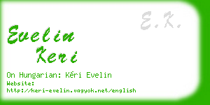 evelin keri business card