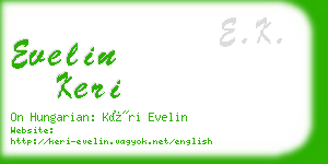 evelin keri business card